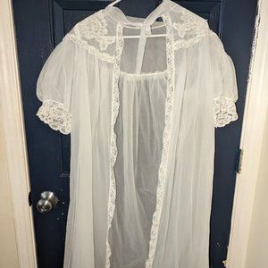 Sheer Lacey Nightgown Coverup
